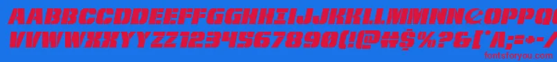 frombondwithloveexpandital Font – Red Fonts on Blue Background