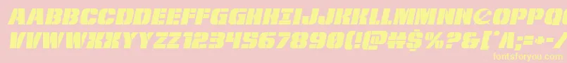 frombondwithloveexpandital Font – Yellow Fonts on Pink Background