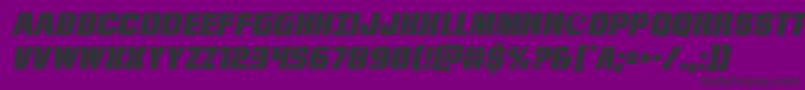 frombondwithloveital-Schriftart – Schwarze Schriften auf violettem Hintergrund