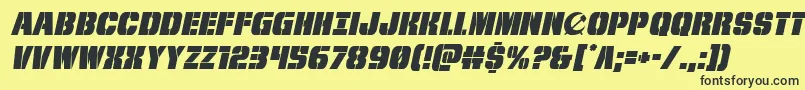 frombondwithloveital Font – Black Fonts on Yellow Background