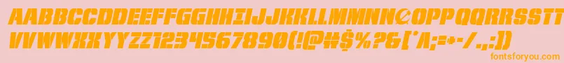 frombondwithloveital Font – Orange Fonts on Pink Background