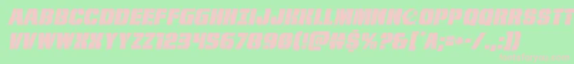 frombondwithloveital-fontti – vaaleanpunaiset fontit vihreällä taustalla