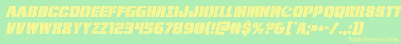 frombondwithloveital Font – Yellow Fonts on Green Background