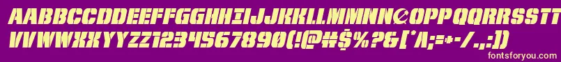 frombondwithloveital Font – Yellow Fonts on Purple Background