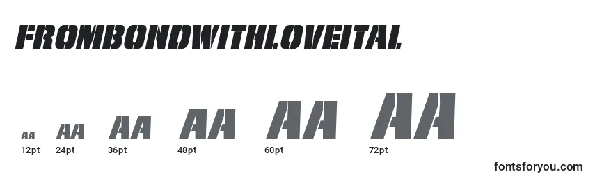 Frombondwithloveital (127276) Font Sizes