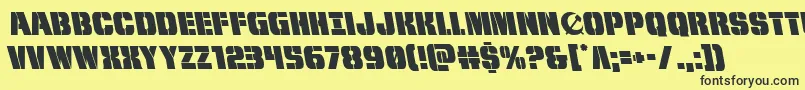 frombondwithloveleft Font – Black Fonts on Yellow Background