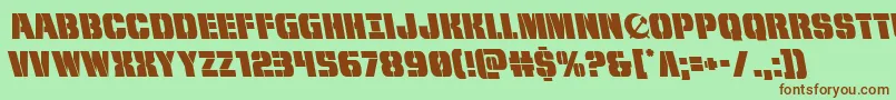 frombondwithloveleft-fontti – ruskeat fontit vihreällä taustalla