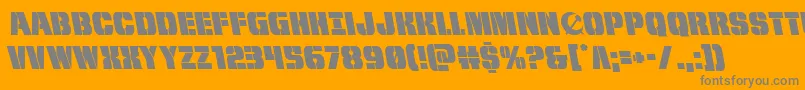 frombondwithloveleft Font – Gray Fonts on Orange Background