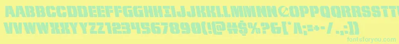 frombondwithloveleft-fontti – vihreät fontit keltaisella taustalla
