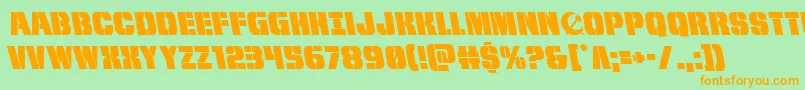 frombondwithloveleft Font – Orange Fonts on Green Background