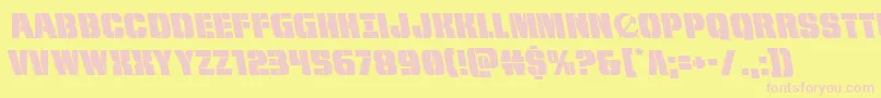 フォントfrombondwithloveleft – ピンクのフォント、黄色の背景