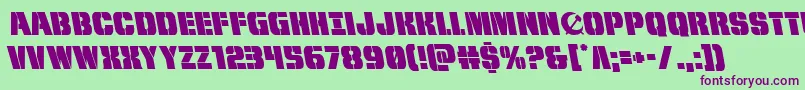 frombondwithloveleft-fontti – violetit fontit vihreällä taustalla