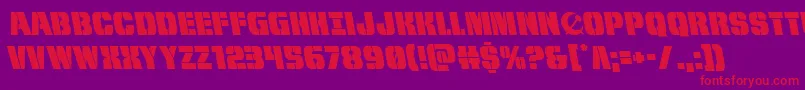 フォントfrombondwithloveleft – 紫の背景に赤い文字