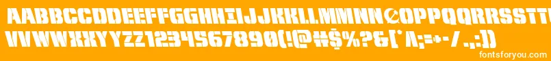 frombondwithloveleft Font – White Fonts on Orange Background