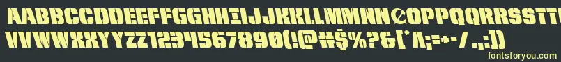 frombondwithloveleft-fontti – keltaiset fontit mustalla taustalla