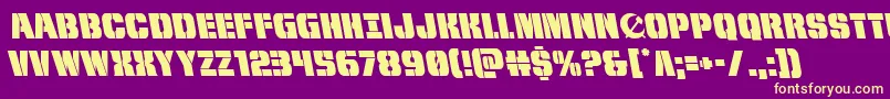 frombondwithloveleft Font – Yellow Fonts on Purple Background