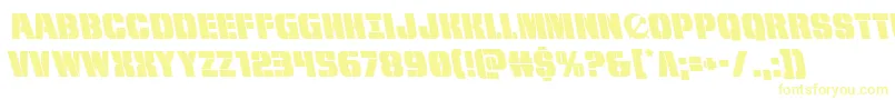 Fonte frombondwithloveleft – fontes amarelas em um fundo branco