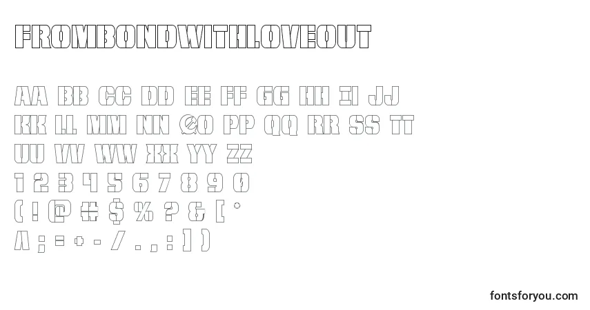 Fuente Frombondwithloveout (127278) - alfabeto, números, caracteres especiales