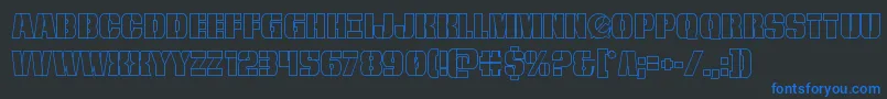 frombondwithloveout Font – Blue Fonts on Black Background