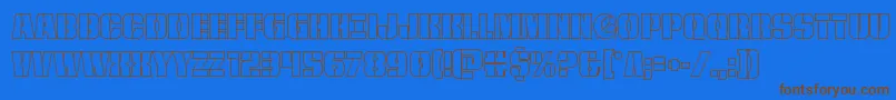 frombondwithloveout Font – Brown Fonts on Blue Background