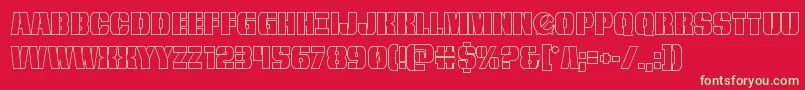 フォントfrombondwithloveout – 赤い背景に緑の文字