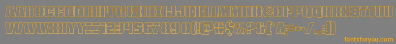 frombondwithloveout Font – Orange Fonts on Gray Background
