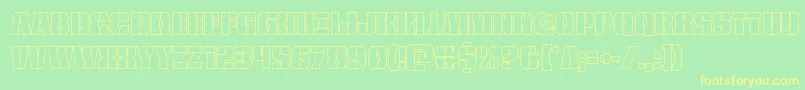 frombondwithloveout Font – Yellow Fonts on Green Background