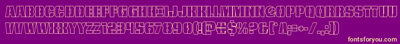 frombondwithloveout Font – Yellow Fonts on Purple Background
