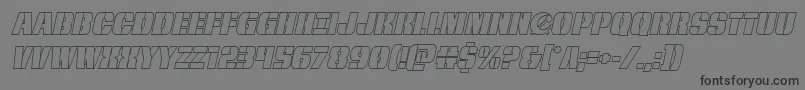 frombondwithloveoutital Font – Black Fonts on Gray Background