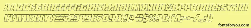 frombondwithloveoutital Font – Black Fonts on Yellow Background