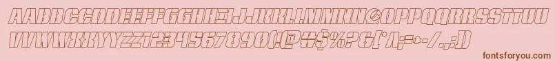 frombondwithloveoutital Font – Brown Fonts on Pink Background