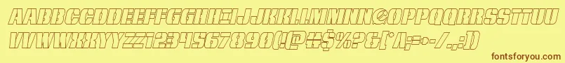 frombondwithloveoutital Font – Brown Fonts on Yellow Background