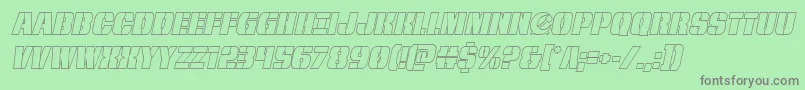 frombondwithloveoutital Font – Gray Fonts on Green Background