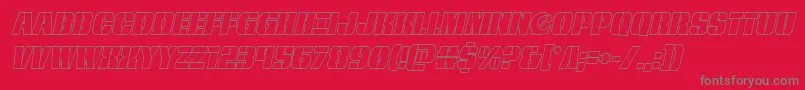 frombondwithloveoutital Font – Gray Fonts on Red Background