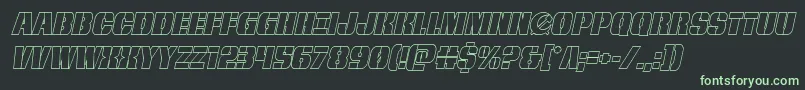 frombondwithloveoutital Font – Green Fonts on Black Background