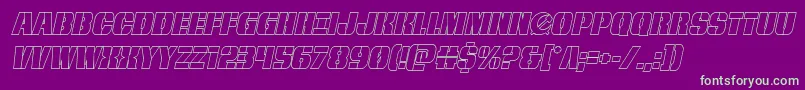 frombondwithloveoutital Font – Green Fonts on Purple Background