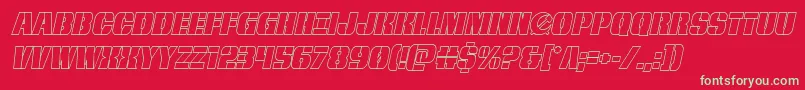 frombondwithloveoutital Font – Green Fonts on Red Background