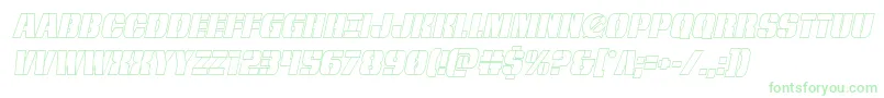 frombondwithloveoutital-Schriftart – Grüne Schriften auf weißem Hintergrund