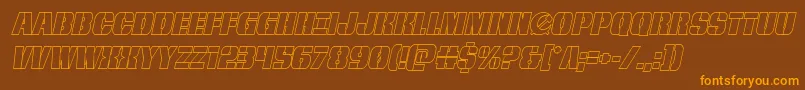 frombondwithloveoutital Font – Orange Fonts on Brown Background