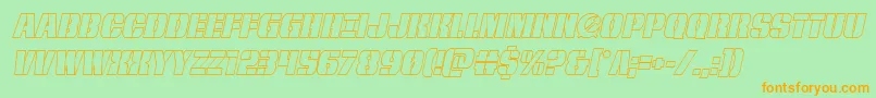 frombondwithloveoutital Font – Orange Fonts on Green Background