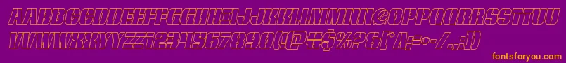 frombondwithloveoutital Font – Orange Fonts on Purple Background