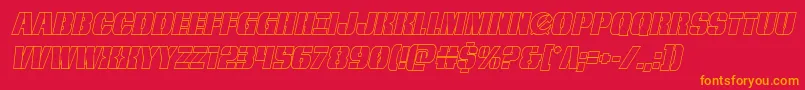 frombondwithloveoutital Font – Orange Fonts on Red Background