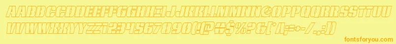 frombondwithloveoutital Font – Orange Fonts on Yellow Background