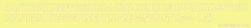 frombondwithloveoutital Font – Pink Fonts on Yellow Background