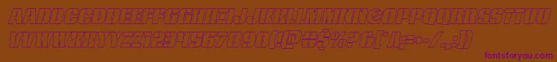 frombondwithloveoutital Font – Purple Fonts on Brown Background