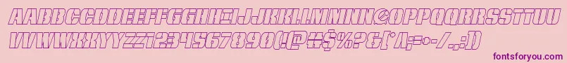 frombondwithloveoutital Font – Purple Fonts on Pink Background