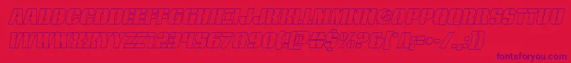 frombondwithloveoutital Font – Purple Fonts on Red Background