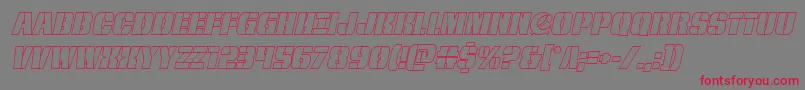 frombondwithloveoutital Font – Red Fonts on Gray Background