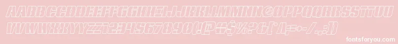 frombondwithloveoutital-Schriftart – Weiße Schriften auf rosa Hintergrund