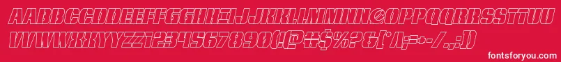 frombondwithloveoutital Font – White Fonts on Red Background